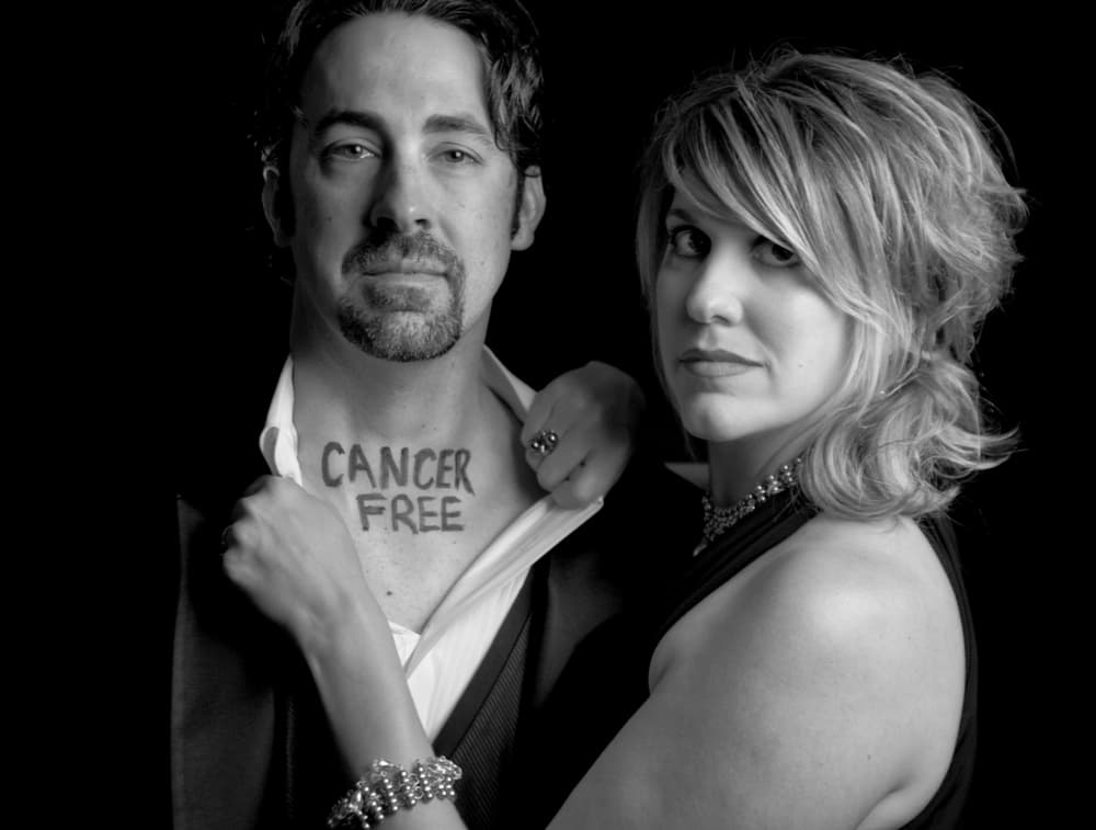 Cancer Free portrait message